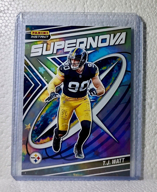 T.J. Watt 2023 Panini NFL #21 Supernova Football Card Steelers 1/481