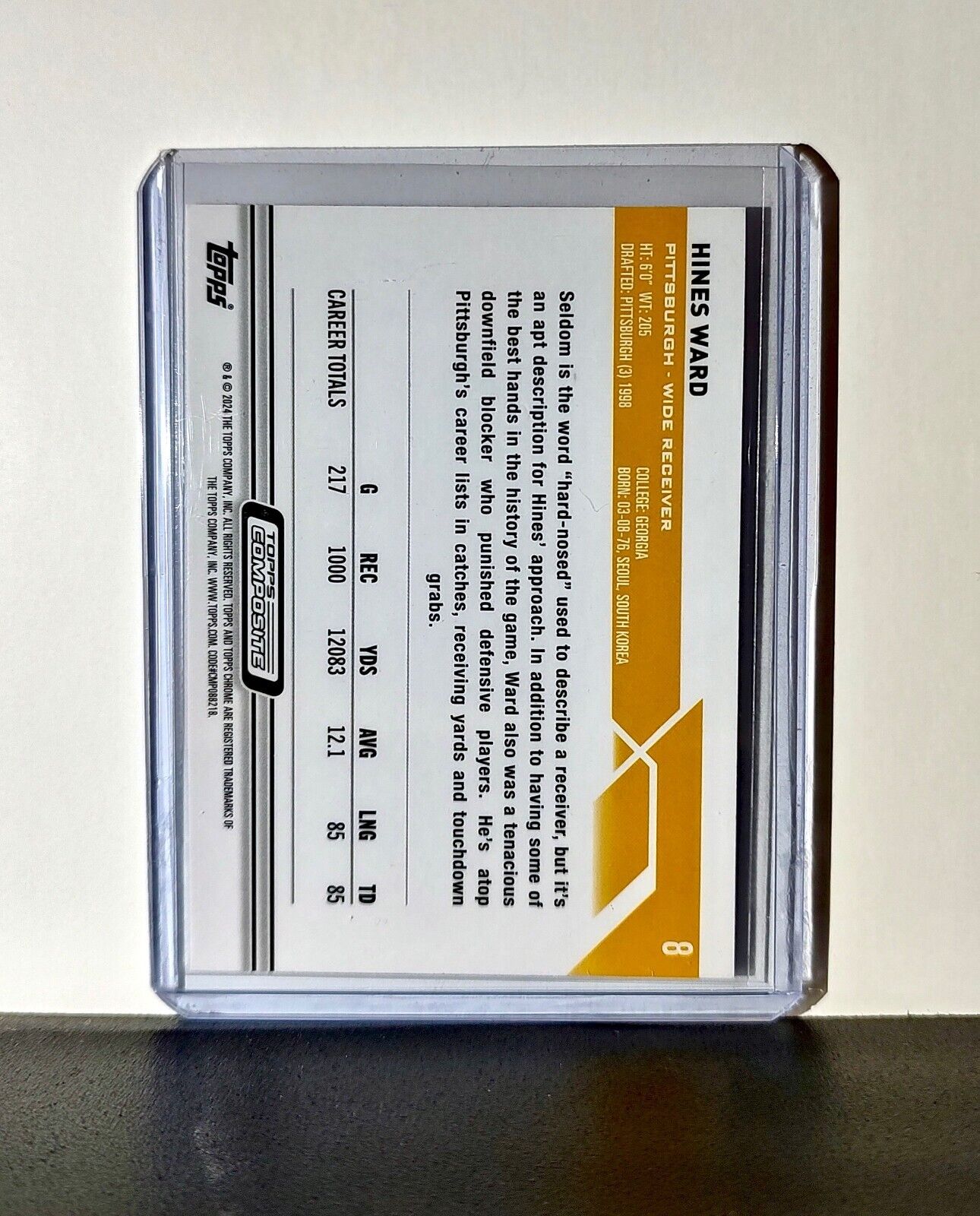Hines Ward 2023 Topps Chrome NFL #8 Football Card Pittsburgh Steelers