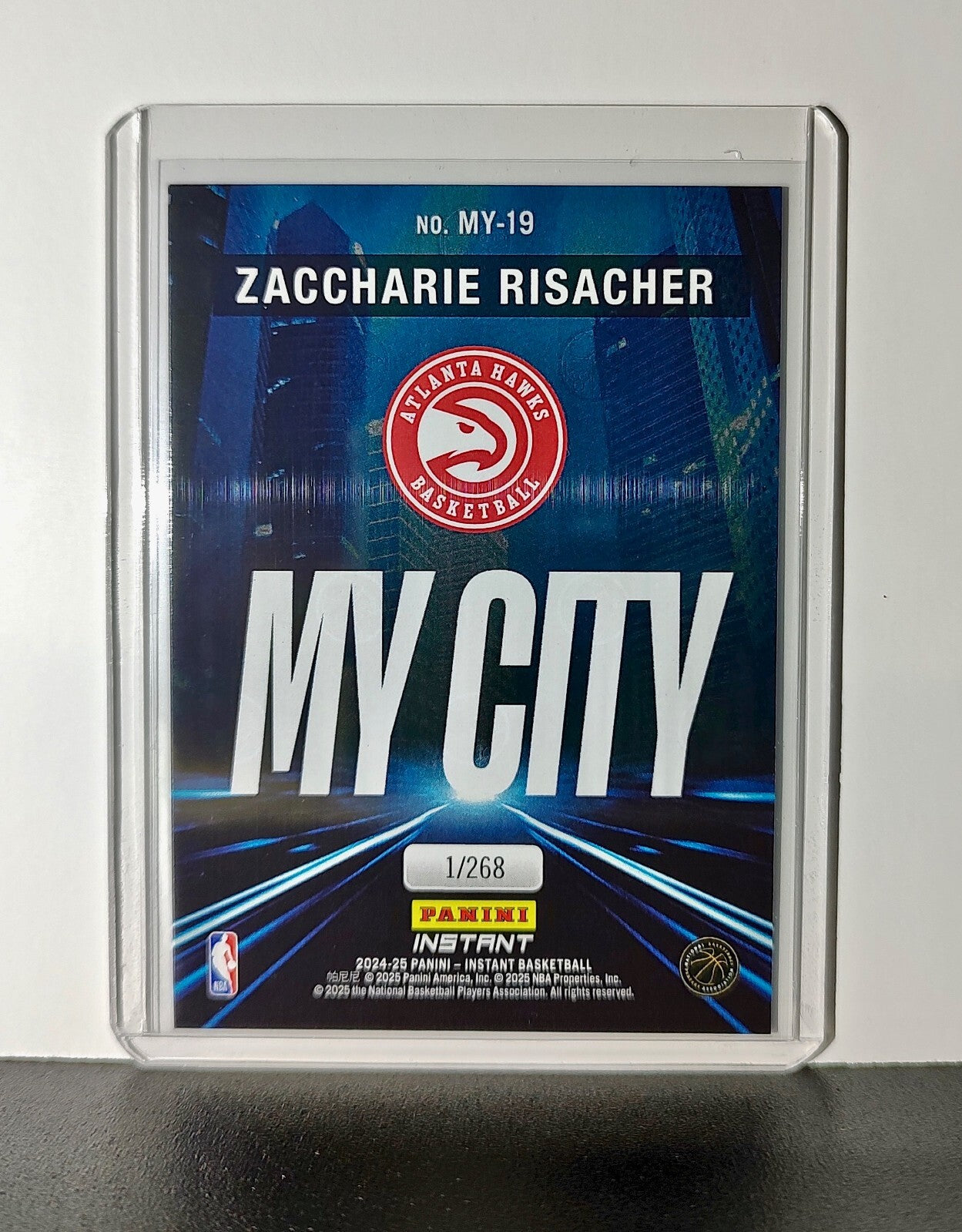 Zaccharie Risacher Rookie 2024-25 Panini MyCity NBA #19 Basketball Hawks 1/268