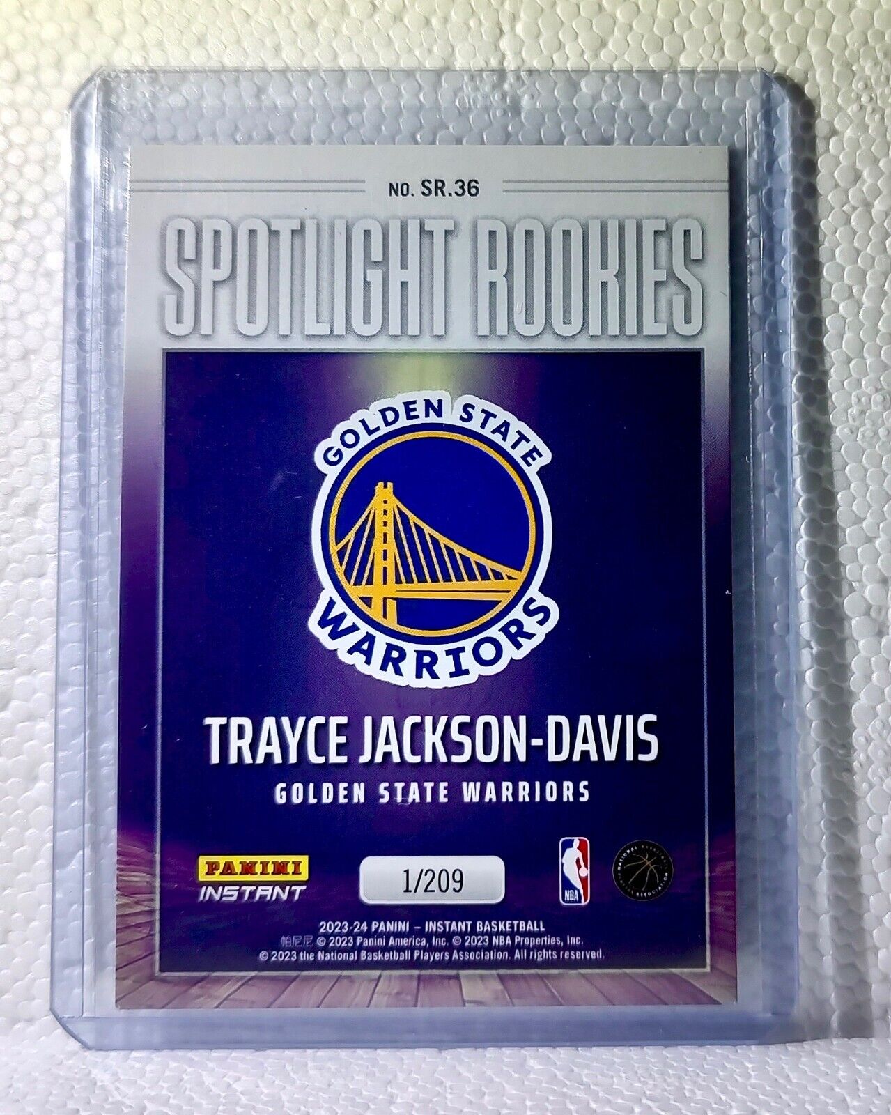 Trayce Jackson-Davis 2023-24 Panini NBA #36 Spotlight Rookies Card 1/209