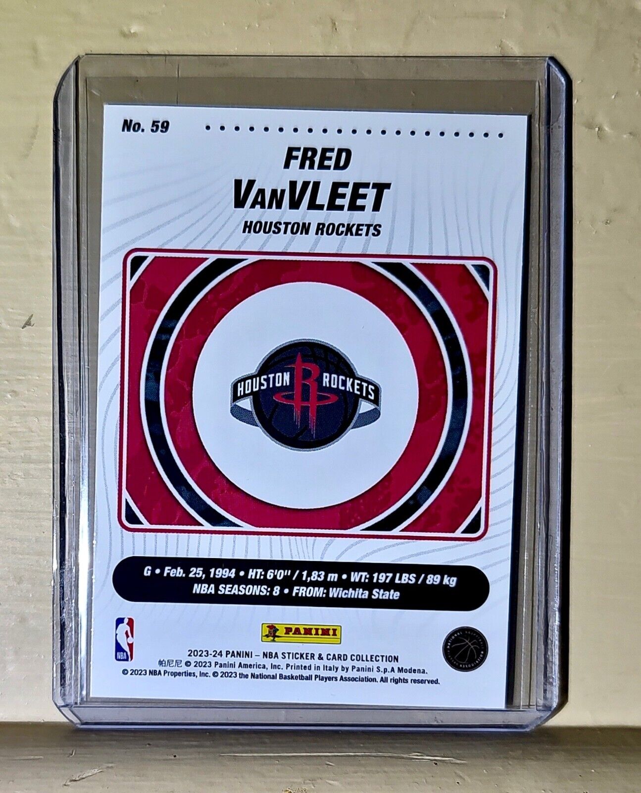 Fred VanVleet 2023-24 Panini NBA Basketball #59 Card Houston Rockets