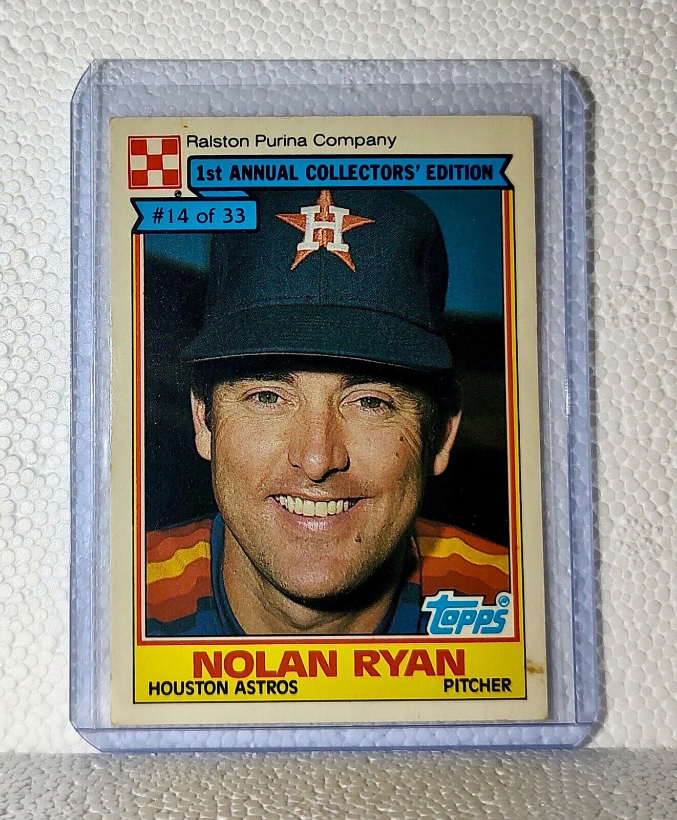 Nolan Ryan 1985 Purina MLB #14 Baseball Card Houston Astros