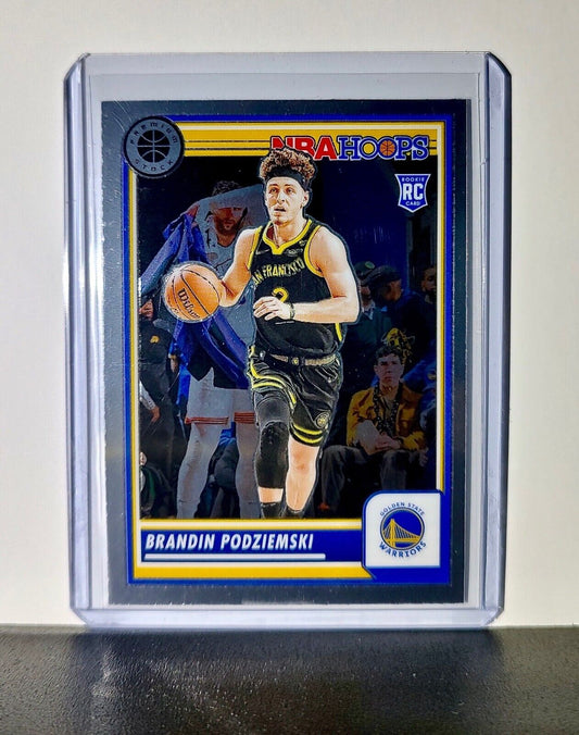Brandin Podziemski 2023-24 Panini Premium Stock NBA Hoops #15 Rookie Warriors