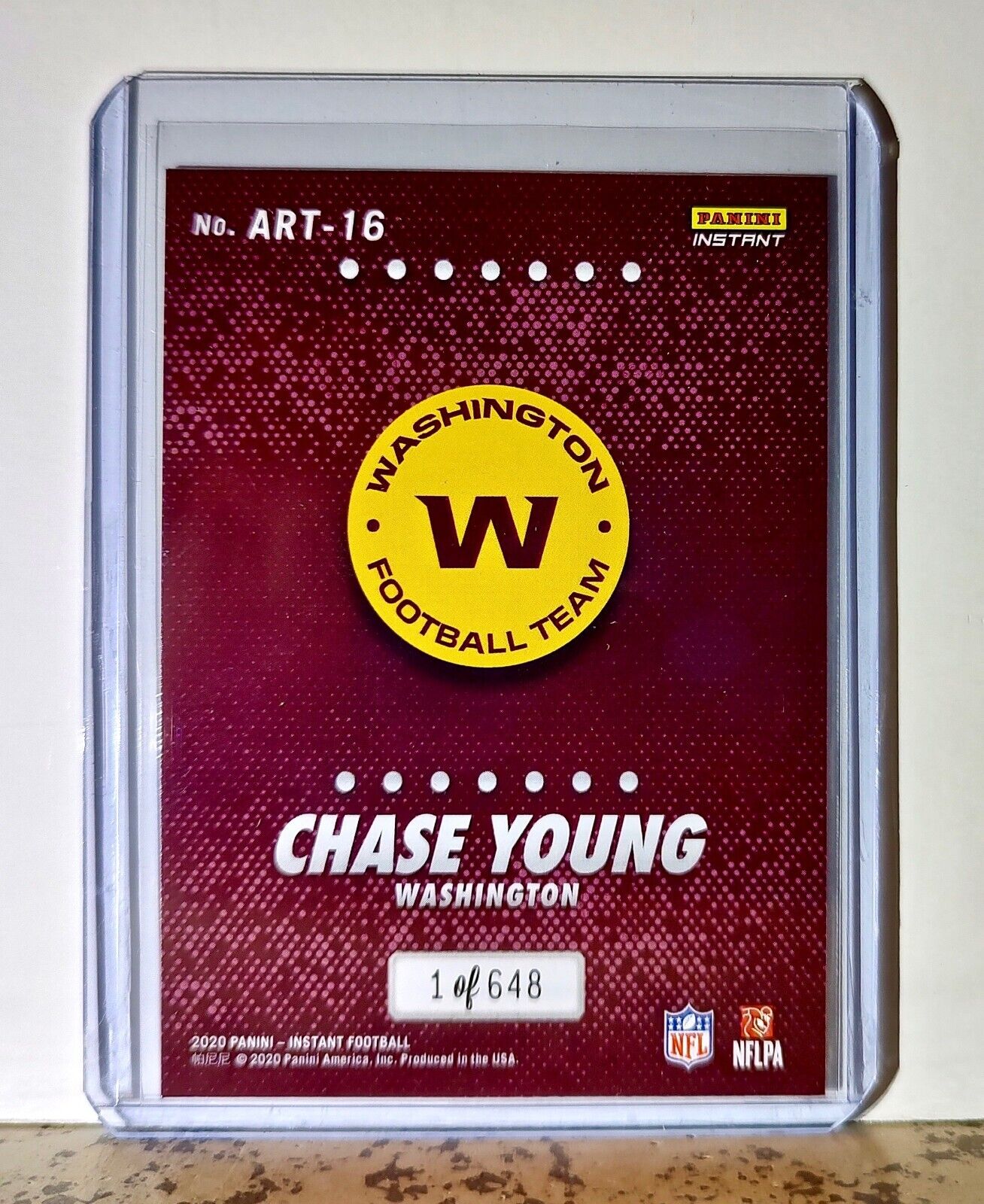 Chase Young 2020 Panini All-Rookie Team NFL #16 Card 1 of 648 Commanders