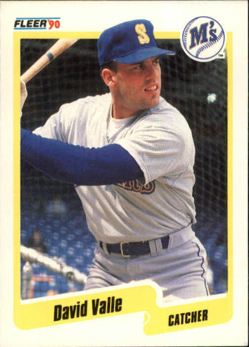 1990 Dave Valle Fleer Baseball Card #527