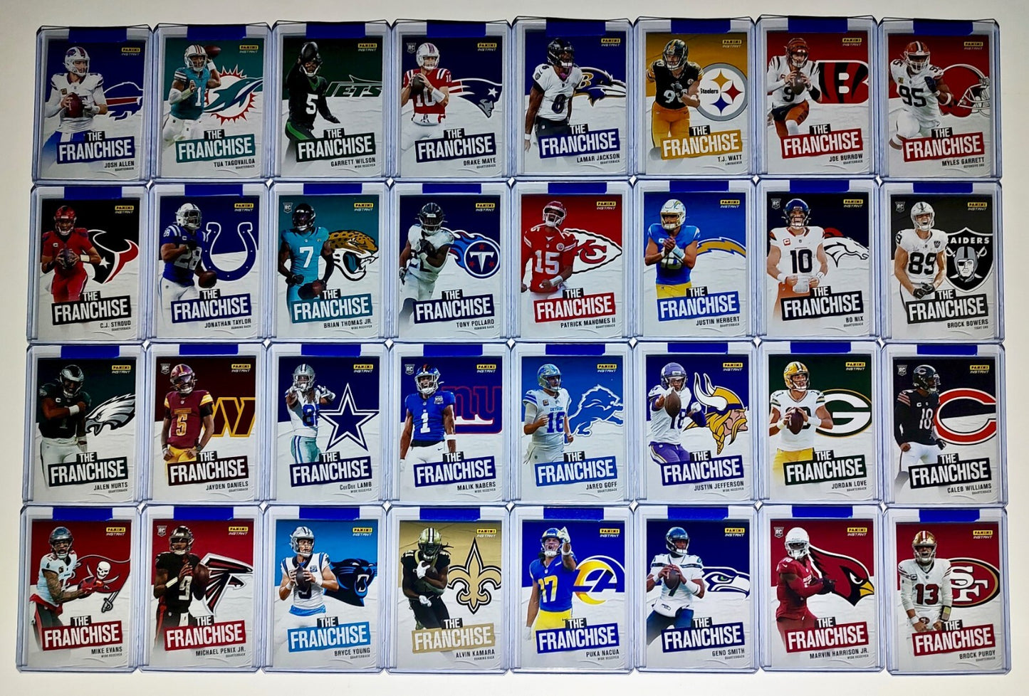 2024 Panini Instant NFL The Franchise Complete 32 Card Football Set 1 of 319