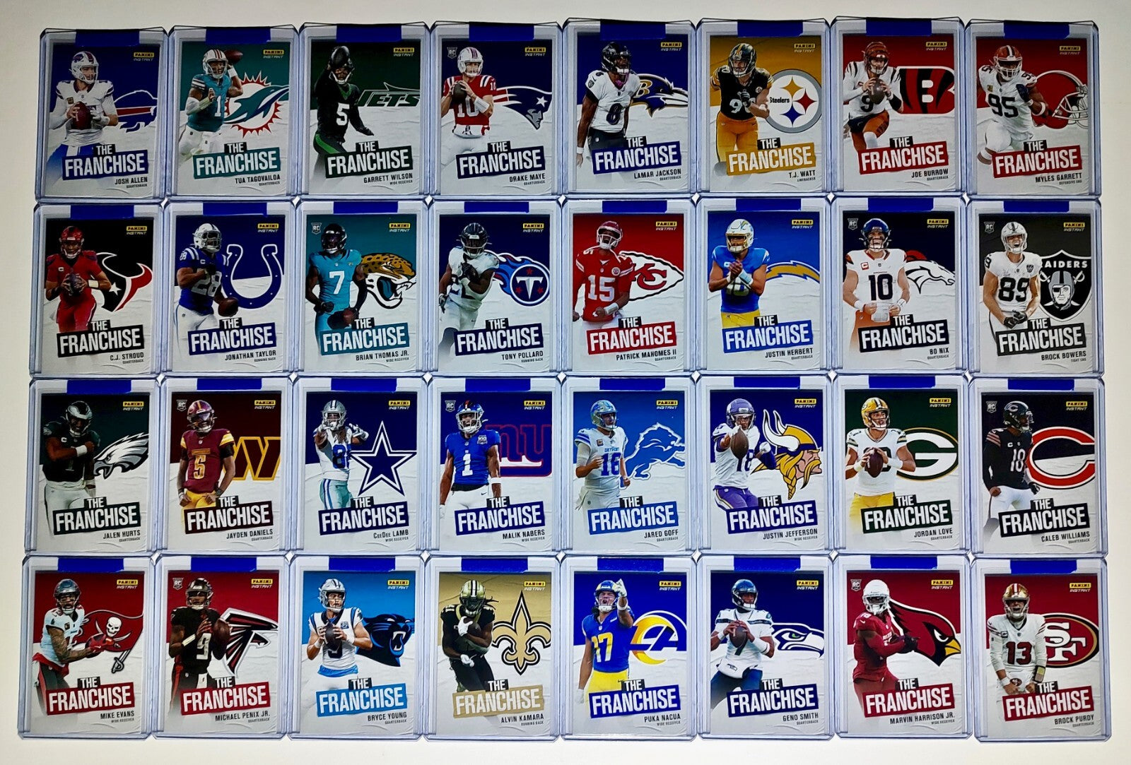 2024 Panini Instant NFL The Franchise Complete 32 Card Football Set 1 of 319