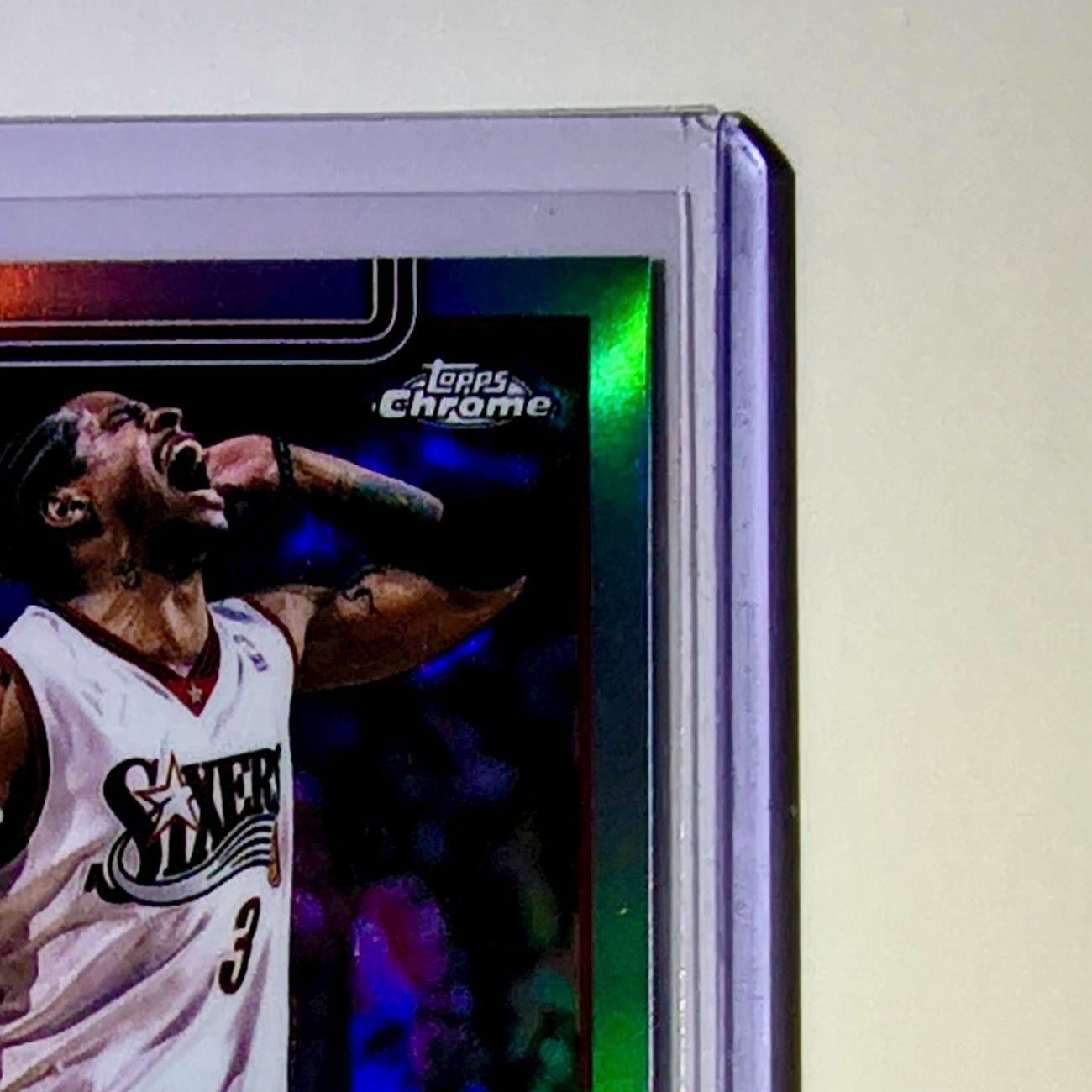 Allen Iverson 2025-26 NBA Topps Chrome Update Refractor #145 Card 76ers