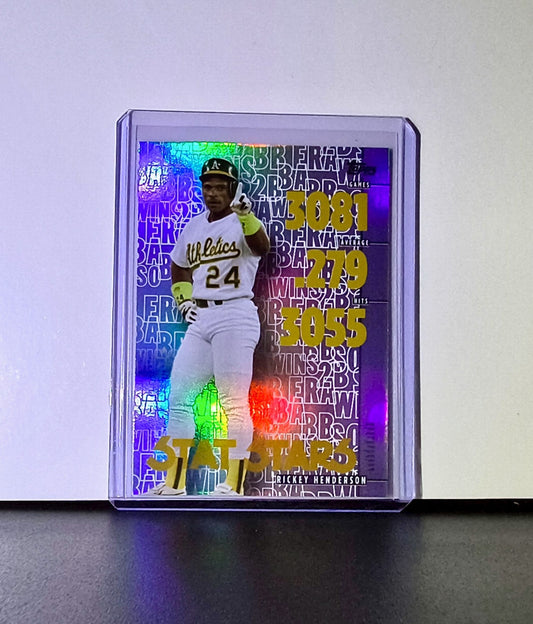 Rickey Henderson 2026 Topps Update Stat Stars MLB #SS-7 Card Oakland Athletics