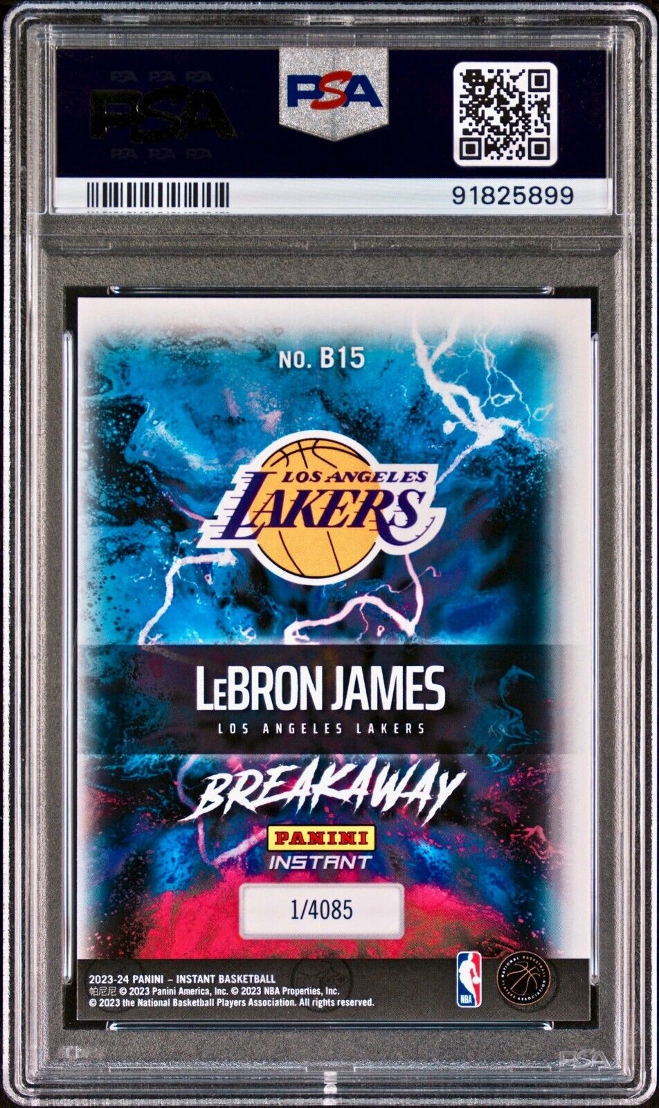 LeBron James 2023-24 Panini NBA Breakaway #15 Card 1 of 4085 PSA 10 Gem Mint