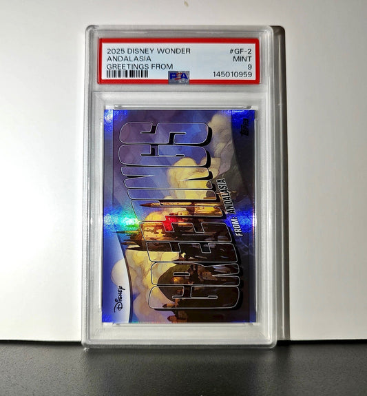 Andalasia 2025 Topps Disney Wonder #GF-2 Greetings From Card Enchanted PSA 9