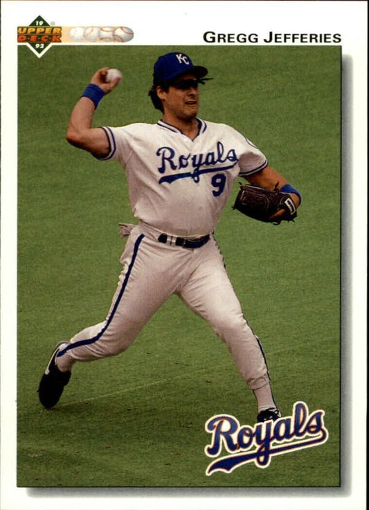 Gregg Jefferies 1992 Upper Deck MLB #725 Baseball Card Kansas City Royals
