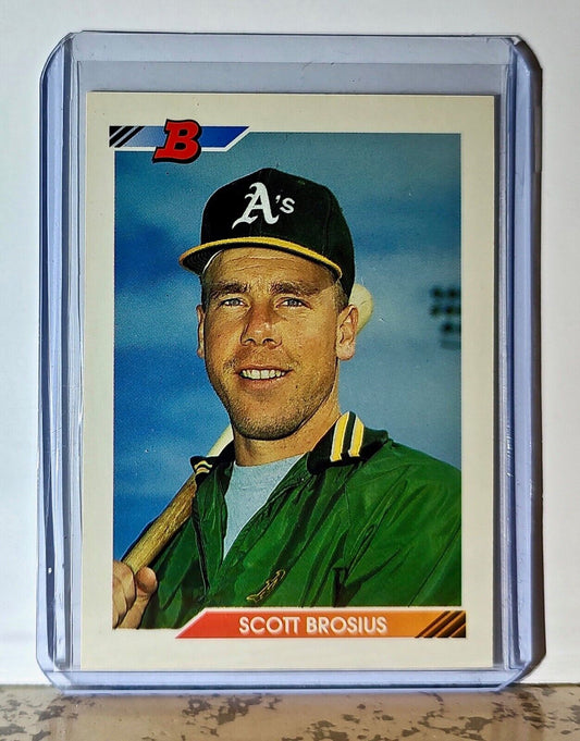 Scott Brosius 1992 Topps Bowman MLB #527 Baseball Card Oakland Athletics