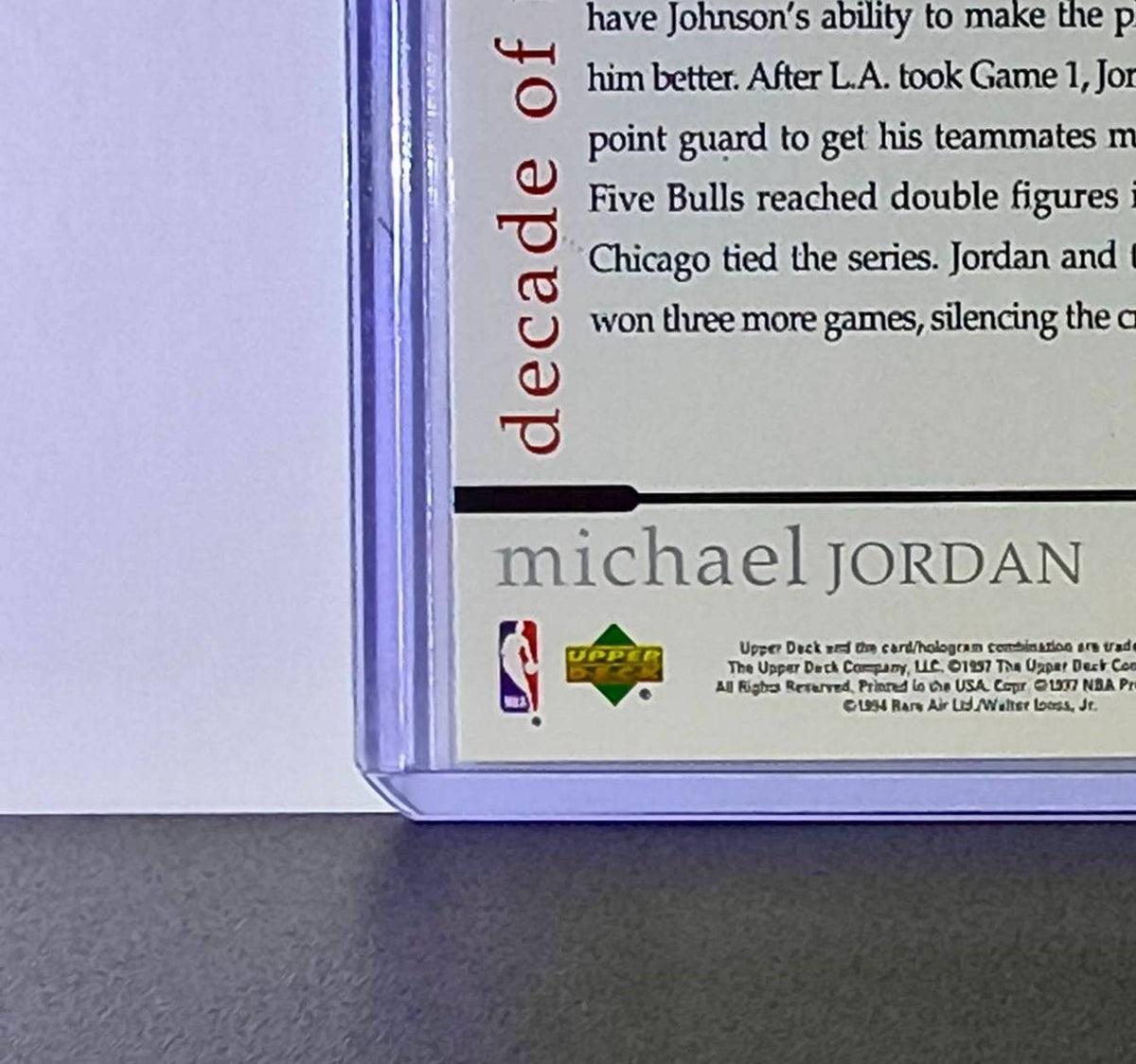 Michael Jordan 1997 Upper Deck Rare Air MJ Decade of Dominance #74 Card Bulls