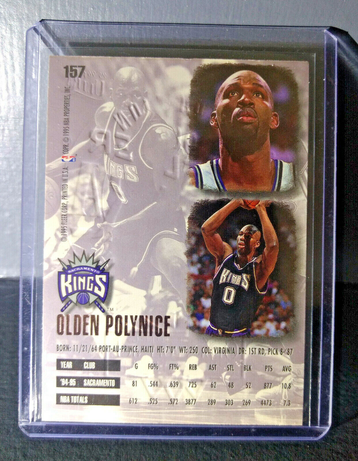 1995-96 Olden Polynice Fleer Ultra Gold Medallion #157 Basketball Card