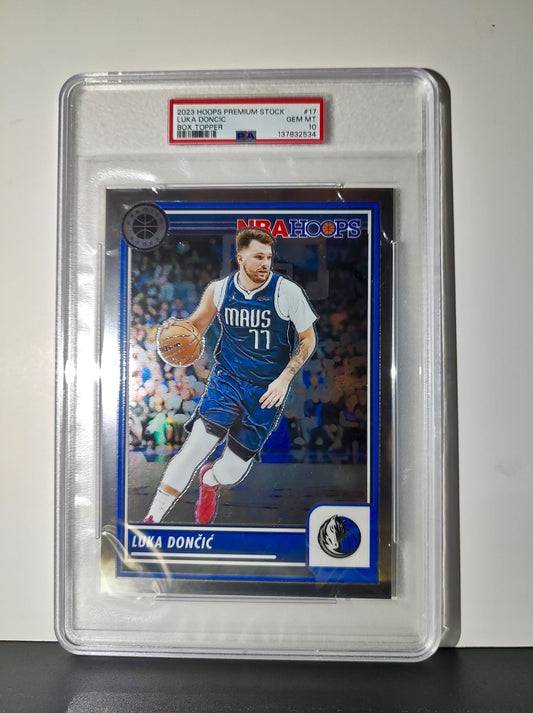 Luka Doncic 2023 Panini Premium Stock NBA Hoops #17 Jumbo PSA 10 Gem Mint