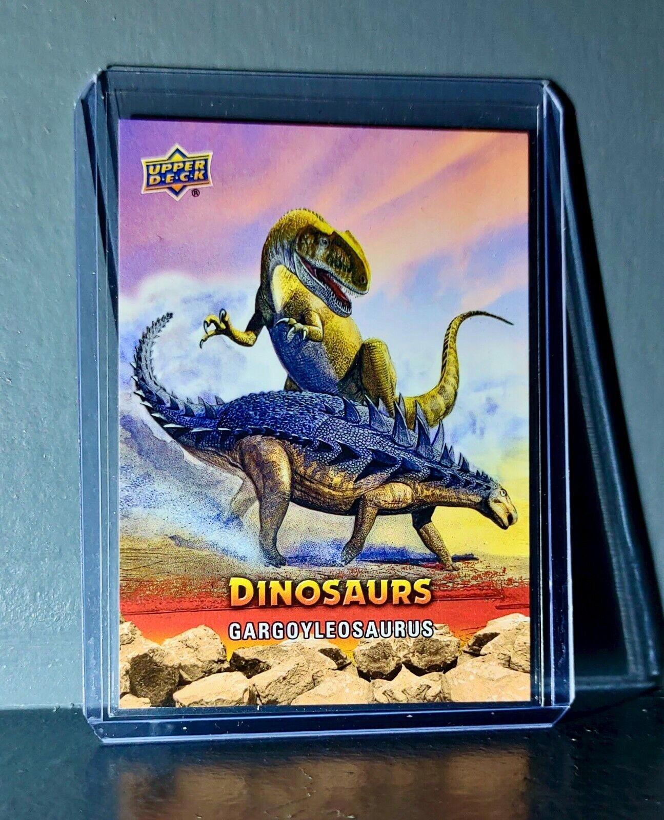 2015 Upper Deck Dinosaurs Gargoyleosaurus Extinction Red Parallel #94 Card