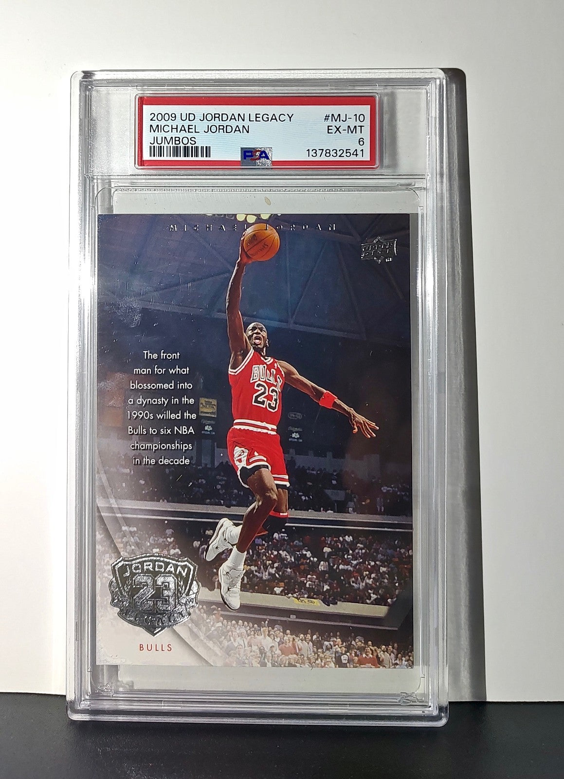 Michael Jordan 2009 Upper Deck Jordan Legacy #MJ-10 Jumbo Card PSA 6 EX-MT
