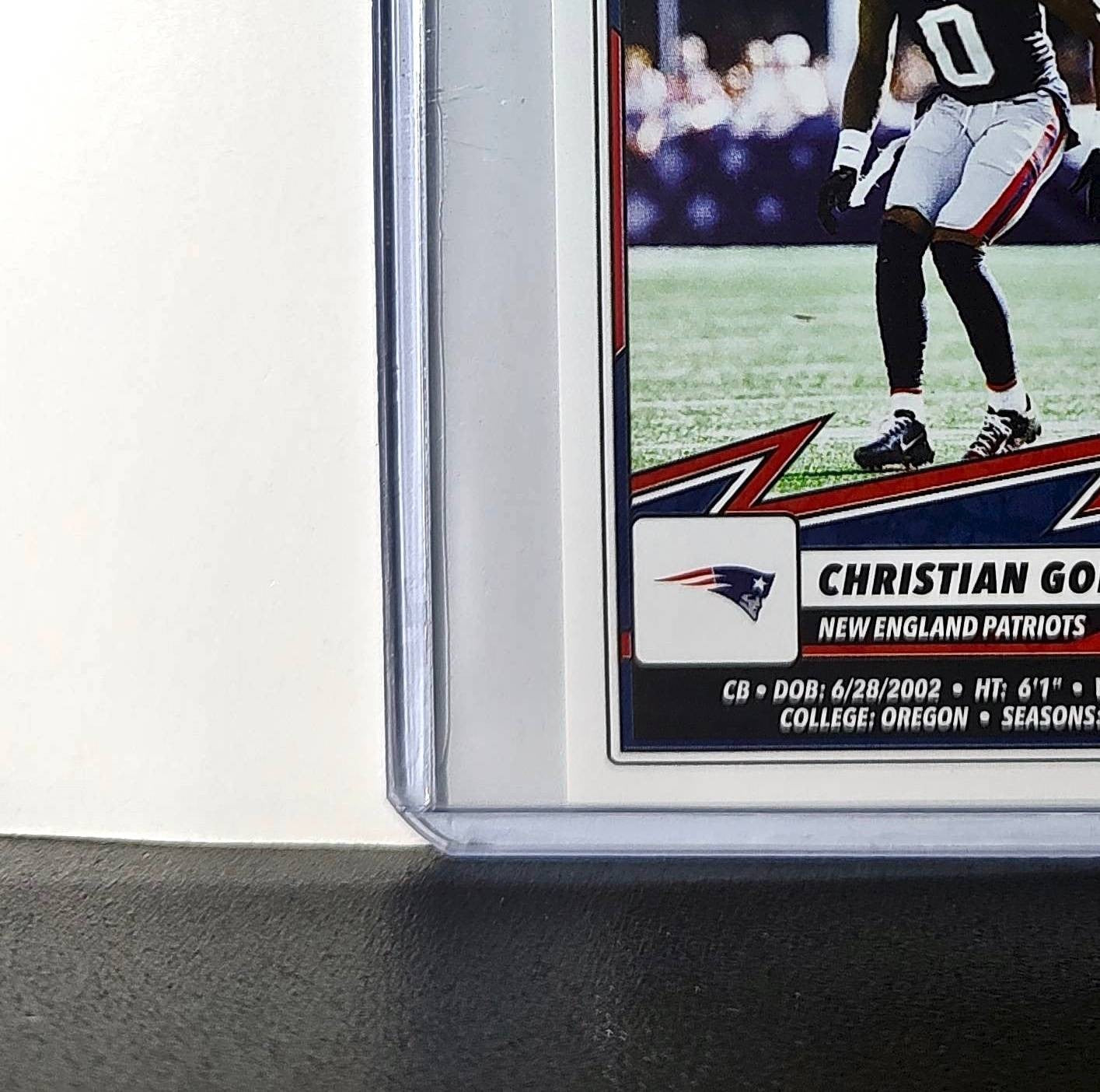 Christian Gonzalez 2025 Panini NFL #82 Sticker Patriots