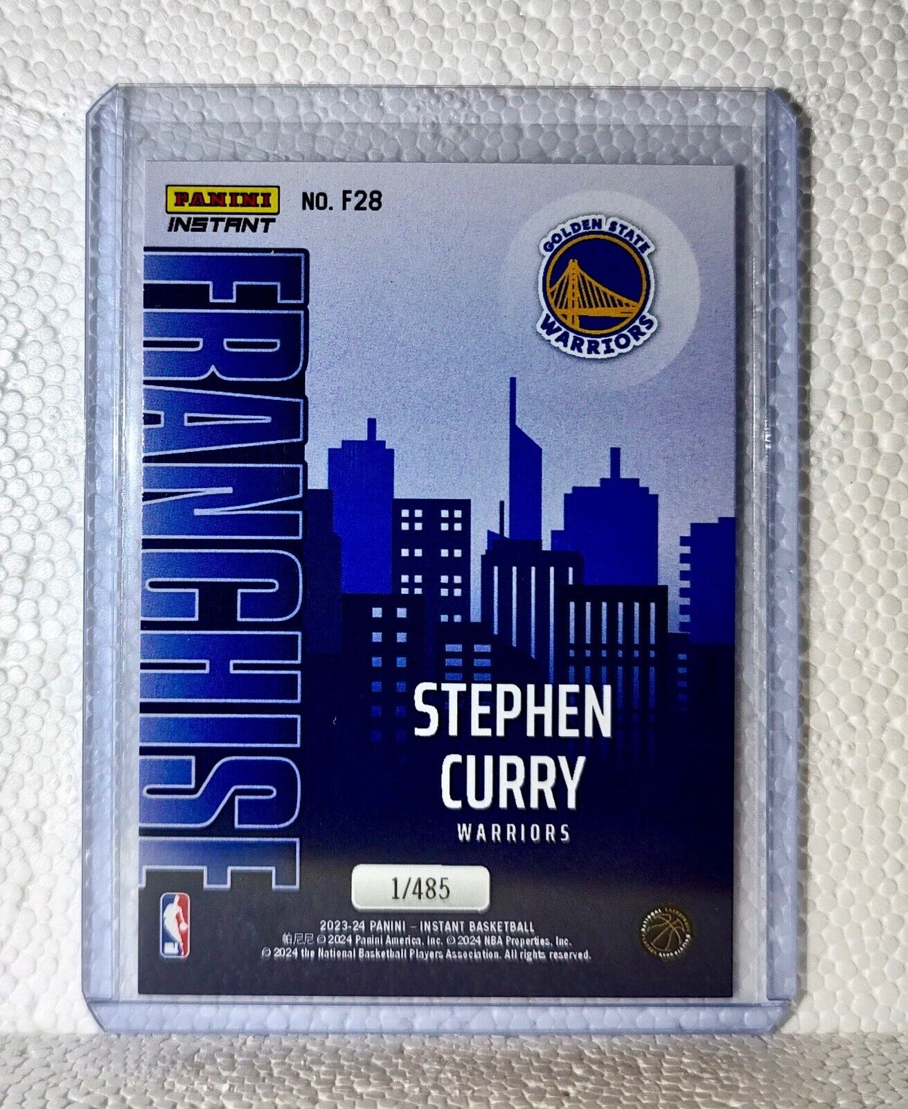 Stephen Curry 2023-24 NBA #28 Franchise Basketball Card Warriors 1/485