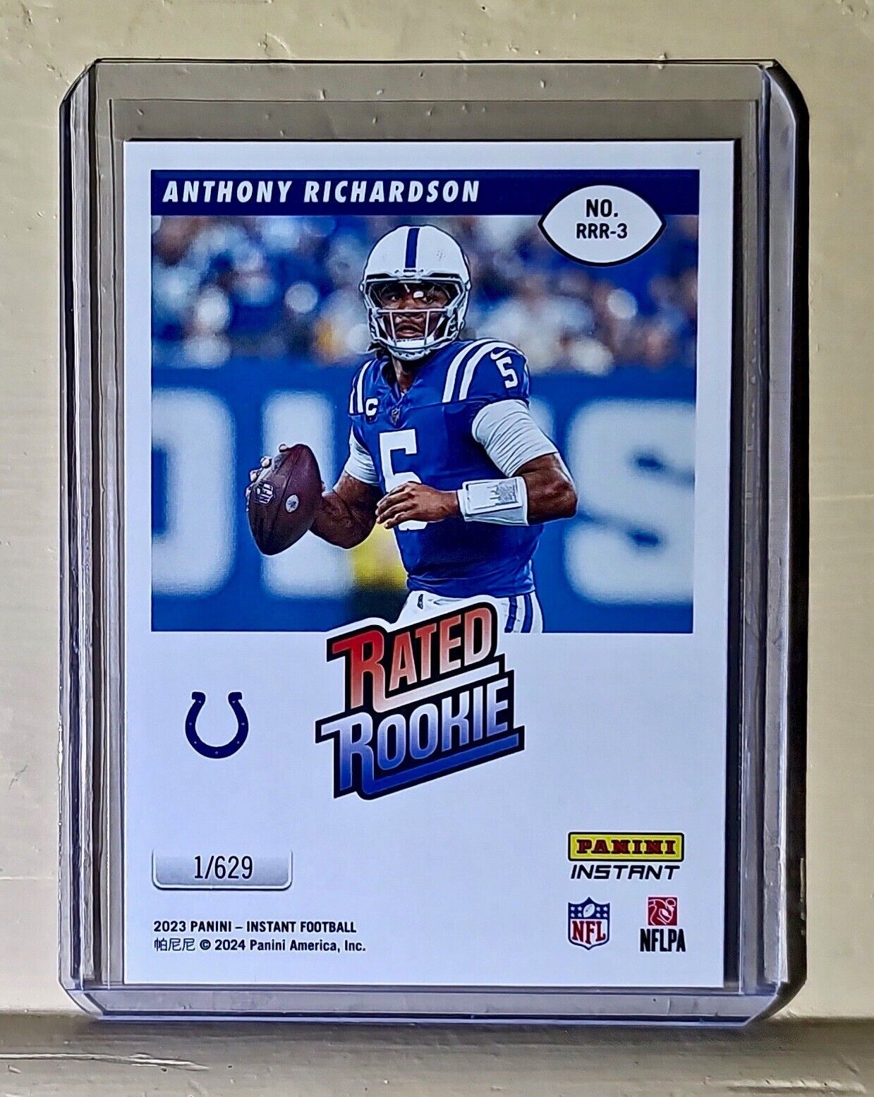 Anthony Richardson 2023 Panini NFL Rated Rookie Retro #3 Card Colts 1/629