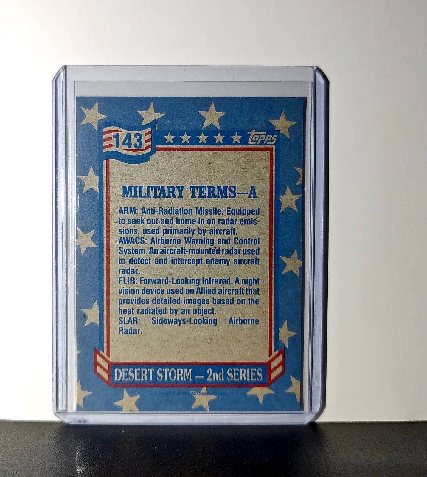 Military Terms – A 1991 Topps Desert Storm #143 Card