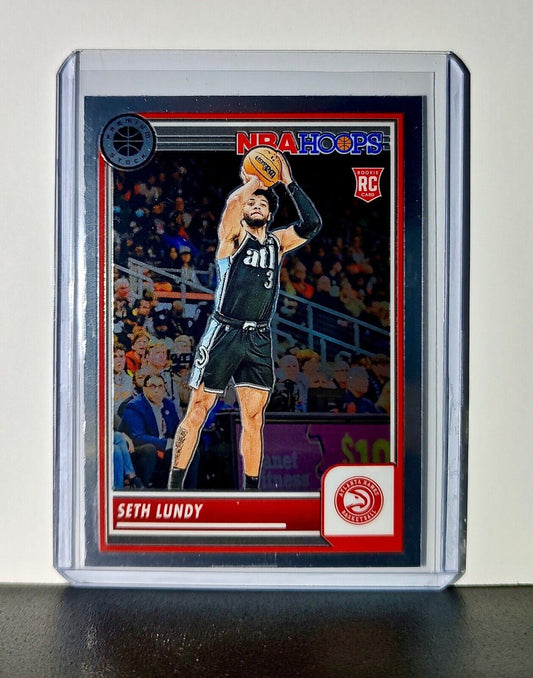 Seth Lundy 2023-24 Panini Premium Stock NBA Hoops #206 Rookie Card Atlanta Hawks