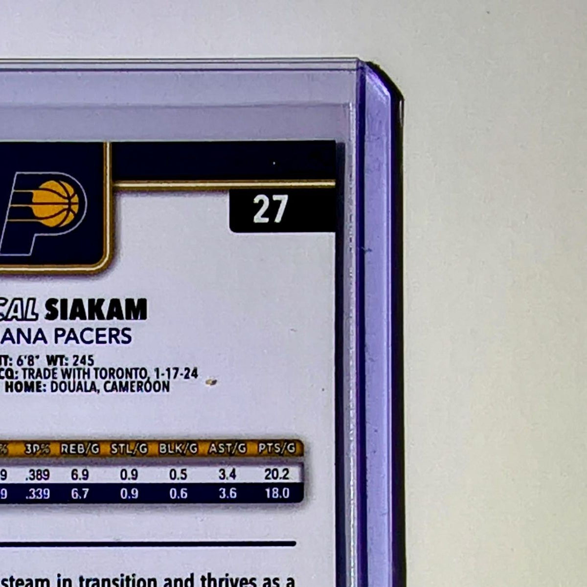 Pascal Siakam 2025-26 NBA Topps Chrome Update #27 Basketball Card Indiana Pacers