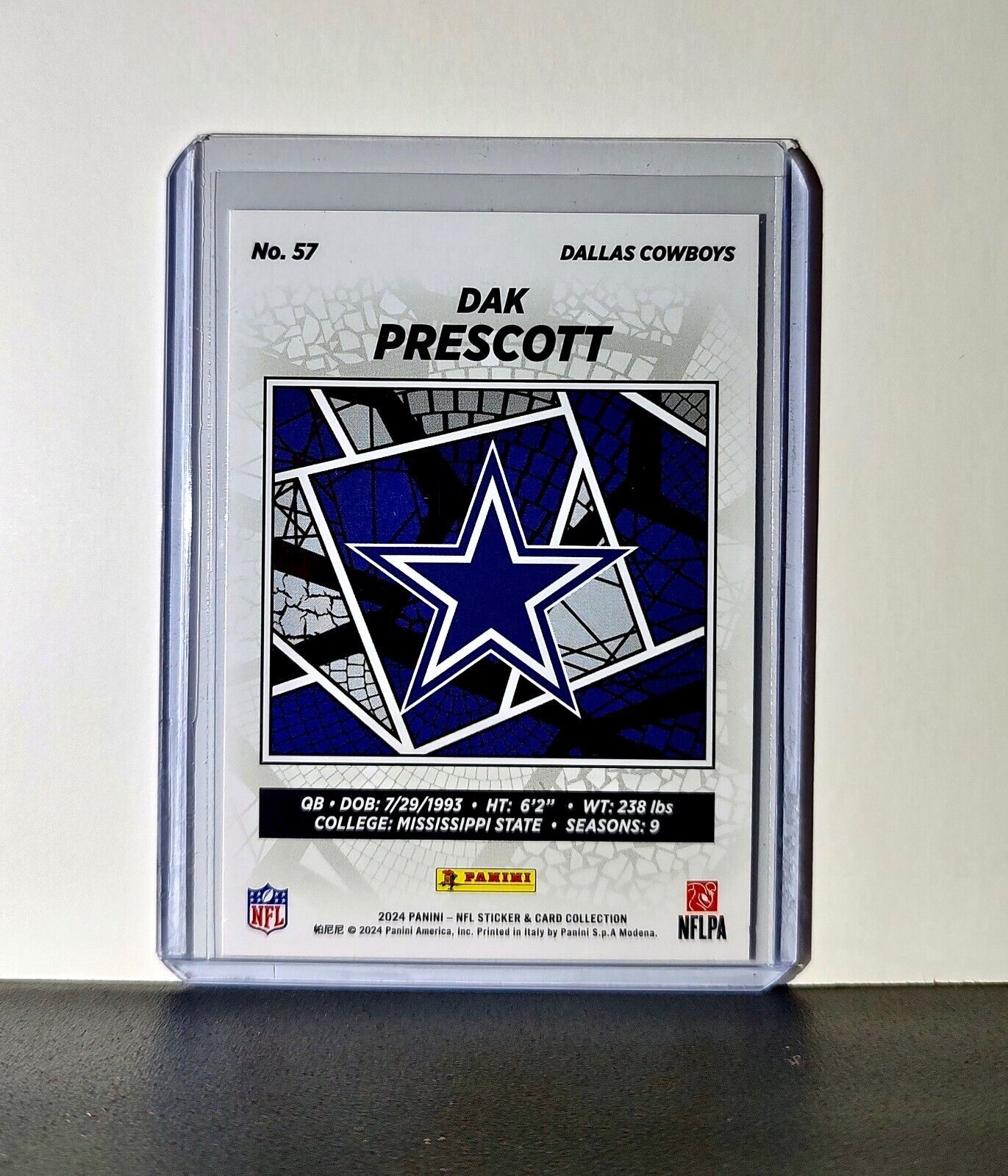 Dak Prescott 2024 Panini NFL #57 Sticker Card Dallas Cowboys