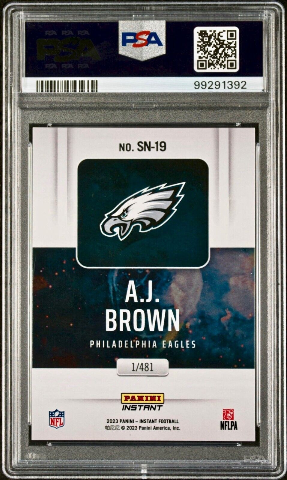 A.J. Brown 2023 Panini Supernova NFL #SN-19 Football Card PSA 9 Mint