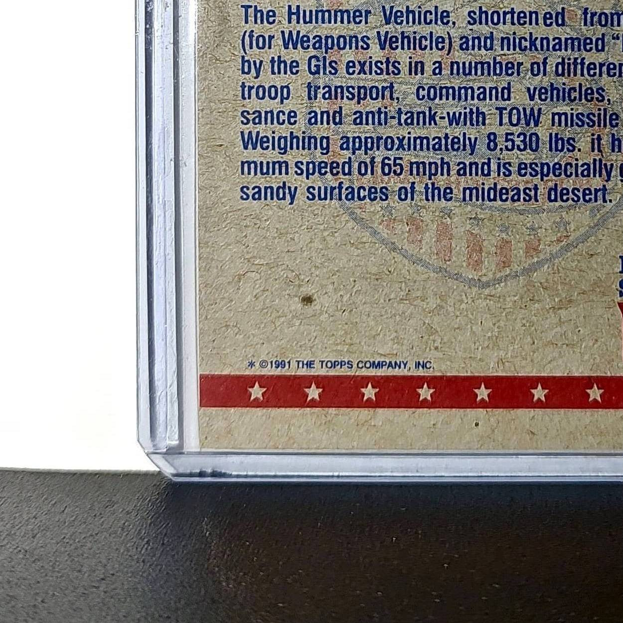 HMMWV (Hummer) 1991 Topps Desert Storm #44 Card