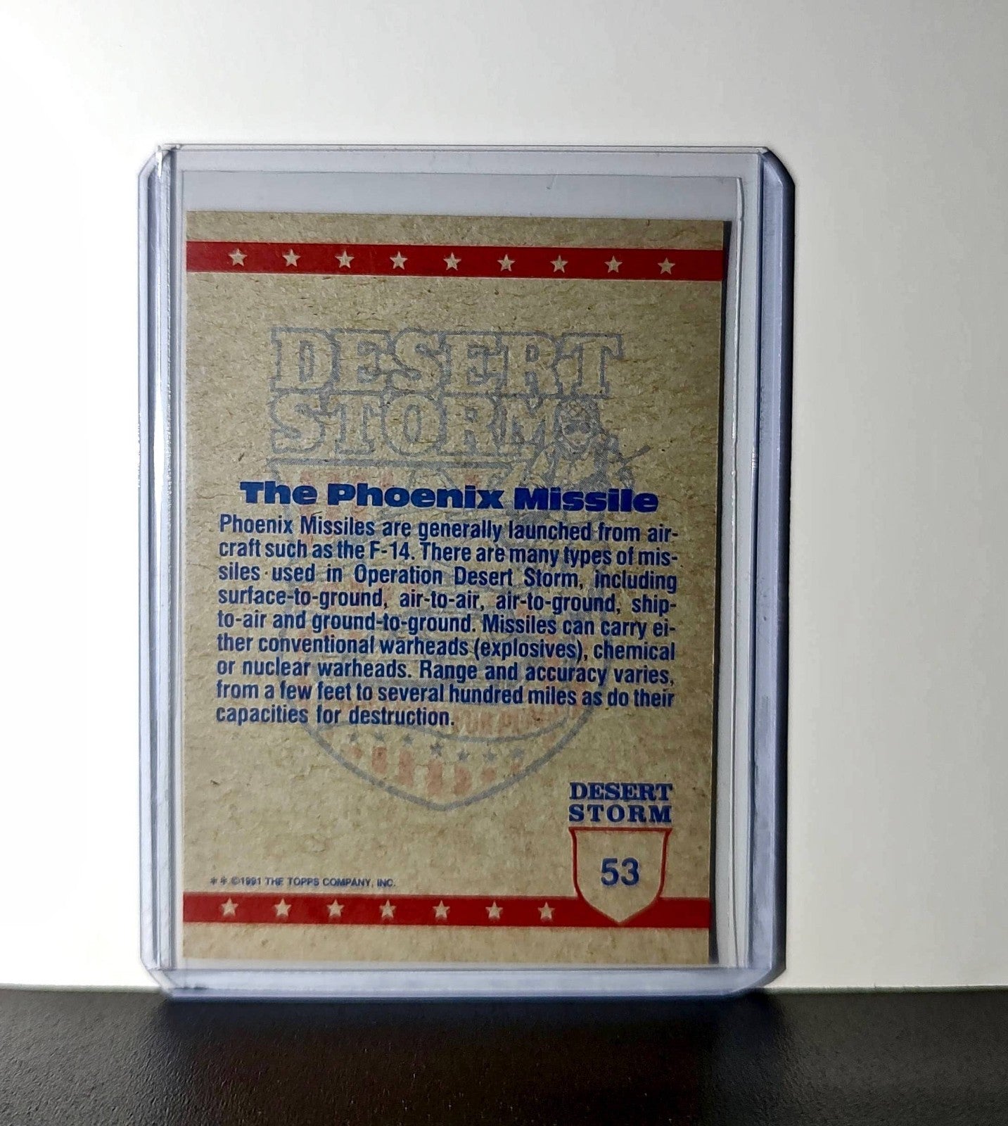 Phoenix Missile 1991 Topps Desert Storm #53 Card