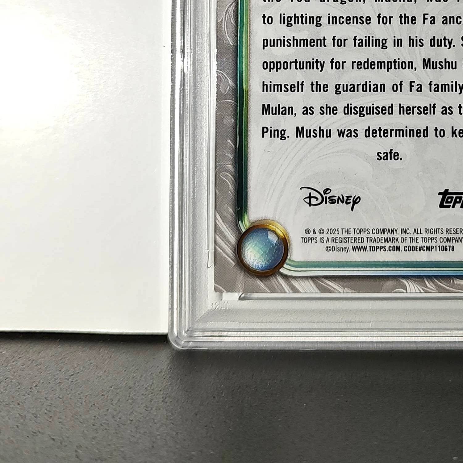 Mushu 2025 Topps Disney Wonder #63 Winter Variant Card Mulan PSA 7