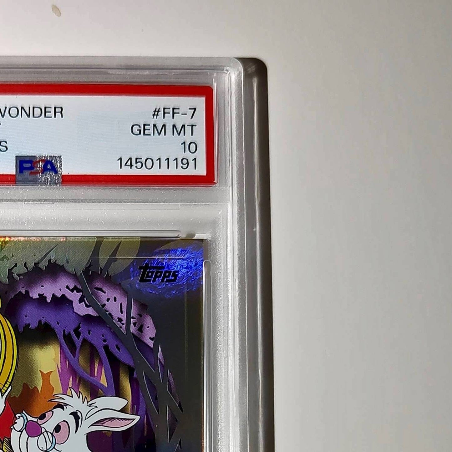 White Rabbit 2025 Topps Disney #FF-7 Furry Friends Card PSA 10