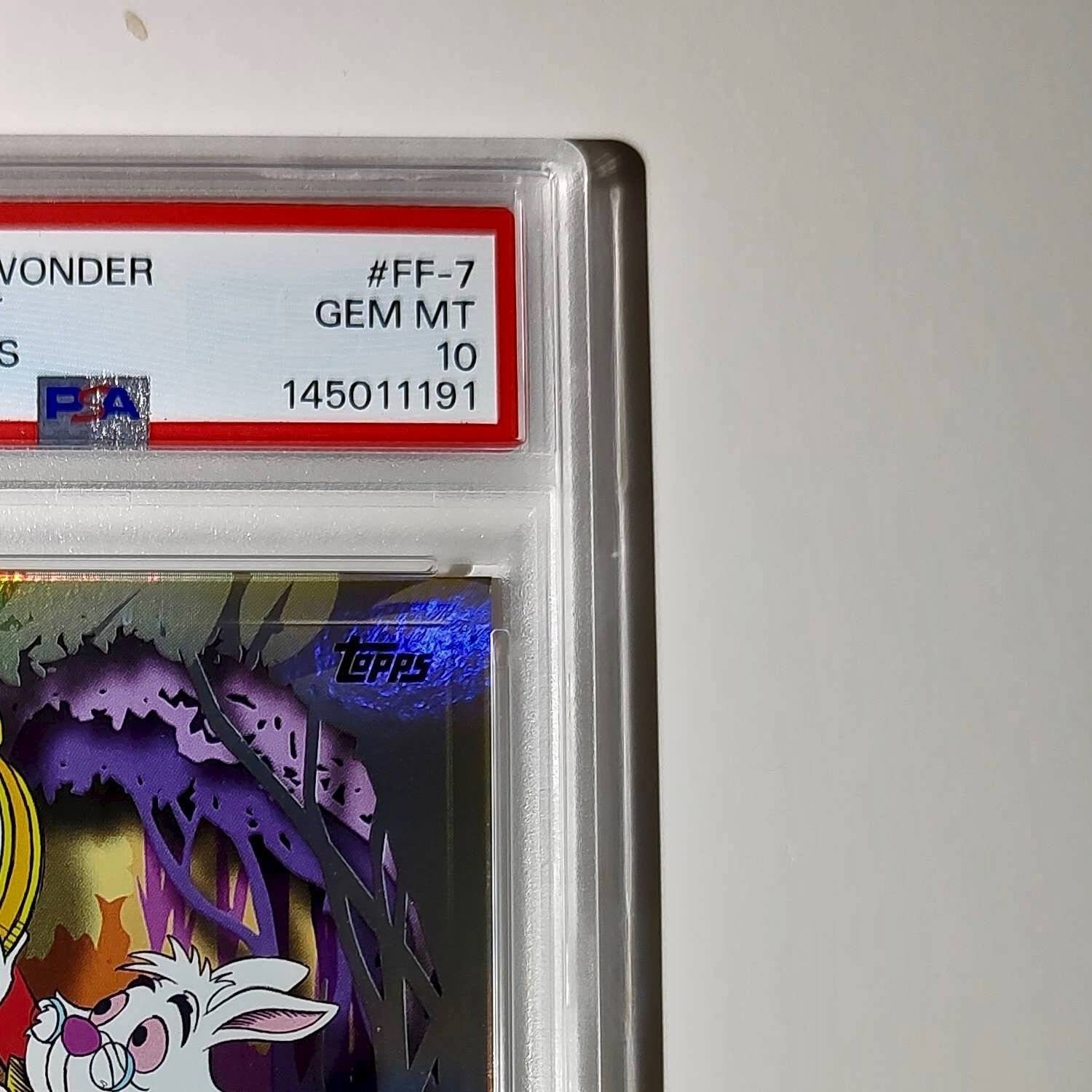 White Rabbit 2025 Topps Disney #FF-7 Furry Friends Card PSA 10