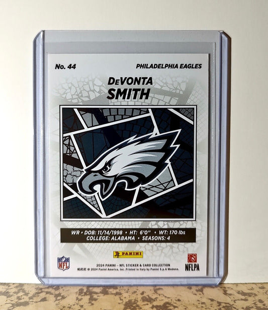 DeVonta Smith 2024 Panini NFL #44 Sticker Card Philadelphia Eagles