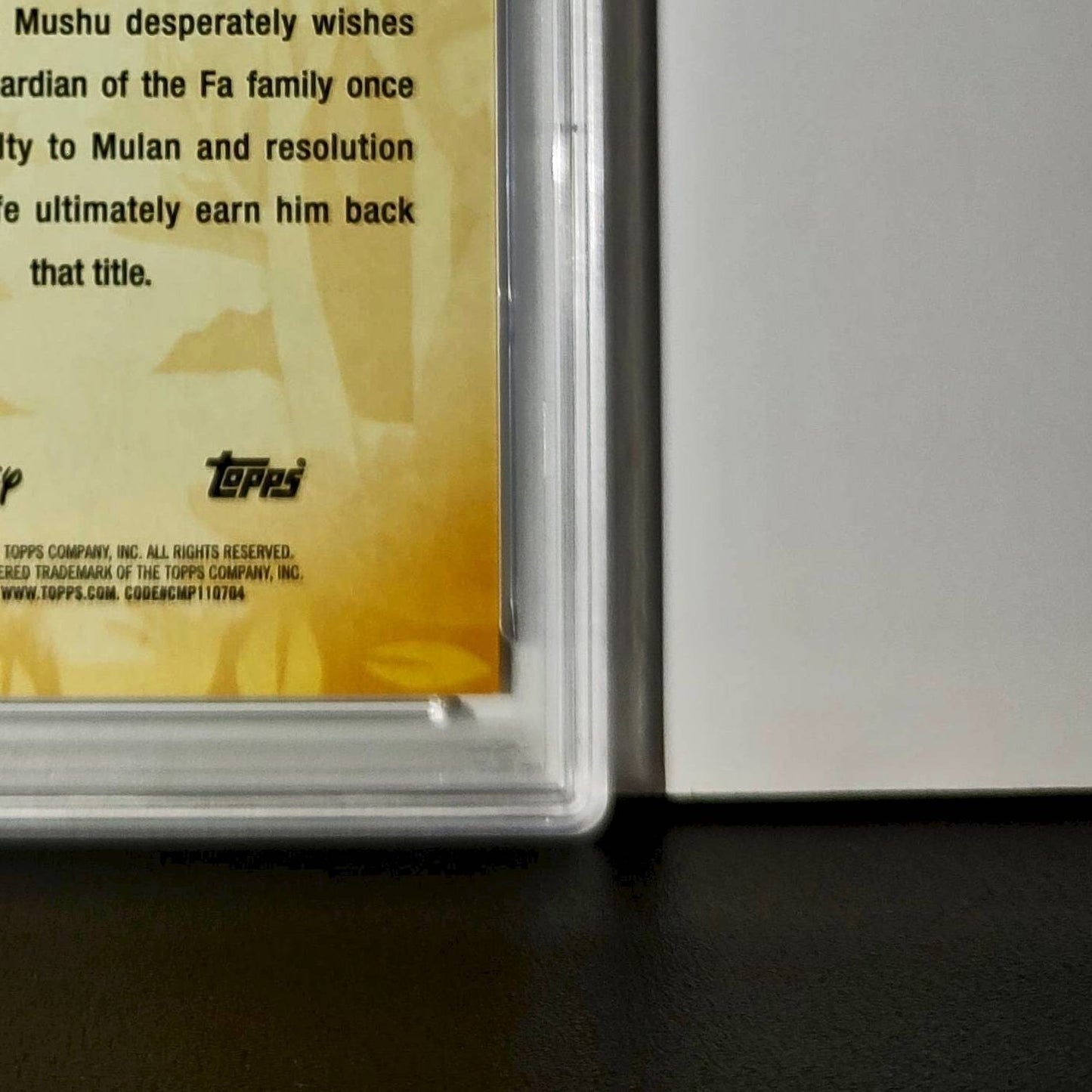 Mushu 2025 Topps Disney #FF-16 Furry Friends Card Mulan PSA 10