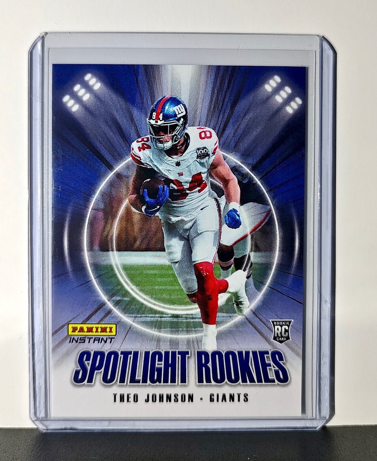 Theo Johnson Rookie 2024 Panini Spotlight Rookies NFL #26 Card Giants 1 of 1426