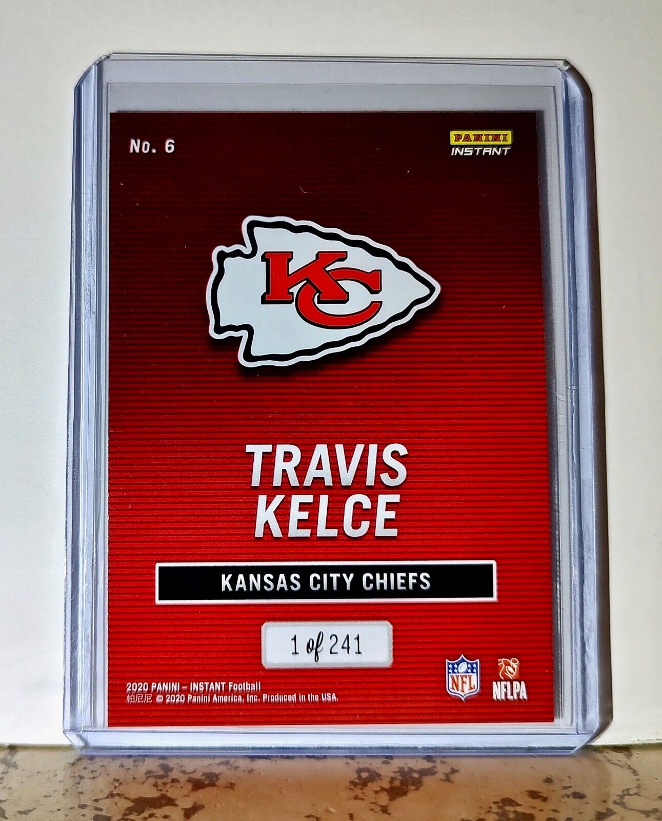 Travis Kelce 2020 Panini All-Pro NFL #6 Football Card 1/241 Kansas City Chiefs