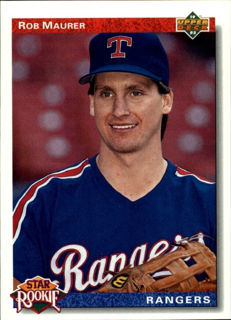 Rob Maurer 1992 Upper Deck MLB #10 Star Rookies Baseball Card Texas Rangers