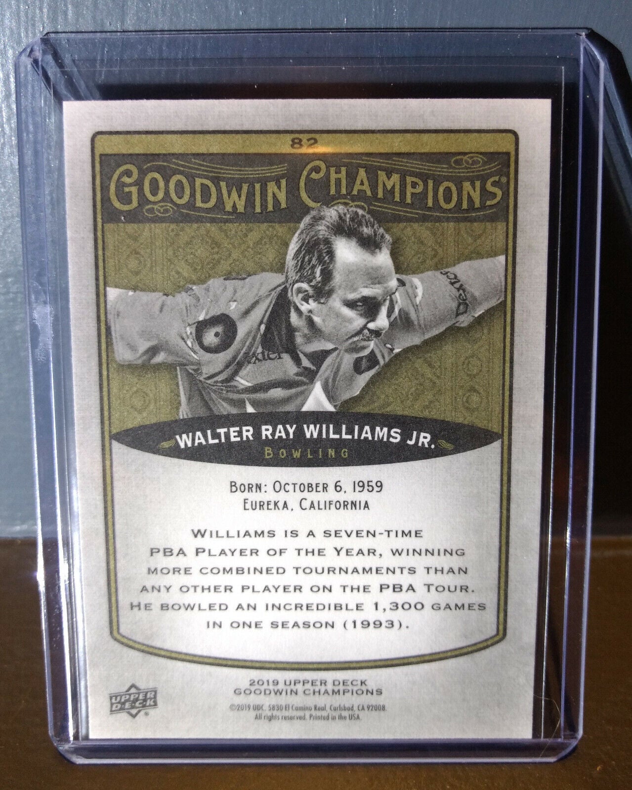 2019 Upper Deck Goodwin Champions Walter Ray Williams Jr 82 Bowling Trading Card