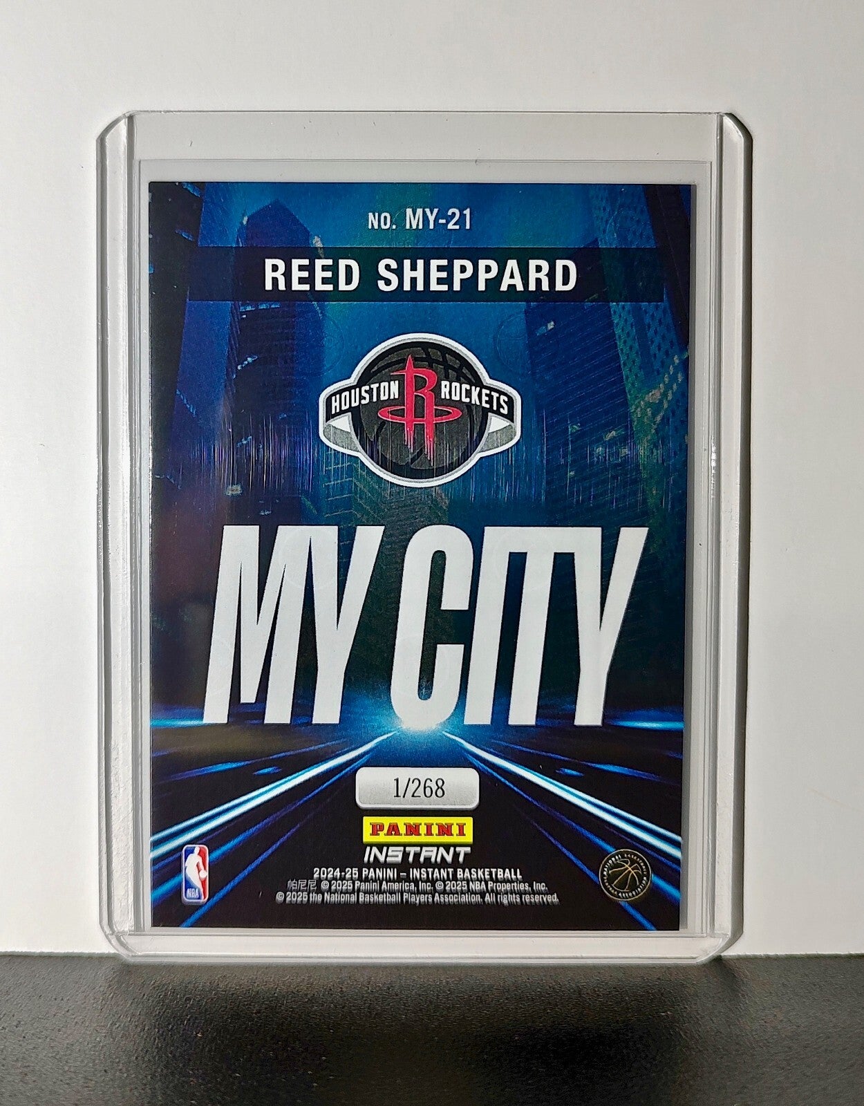 Reed Sheppard Rookie 2024-25 Panini MyCity NBA #21 Basketball Rockets 1/268