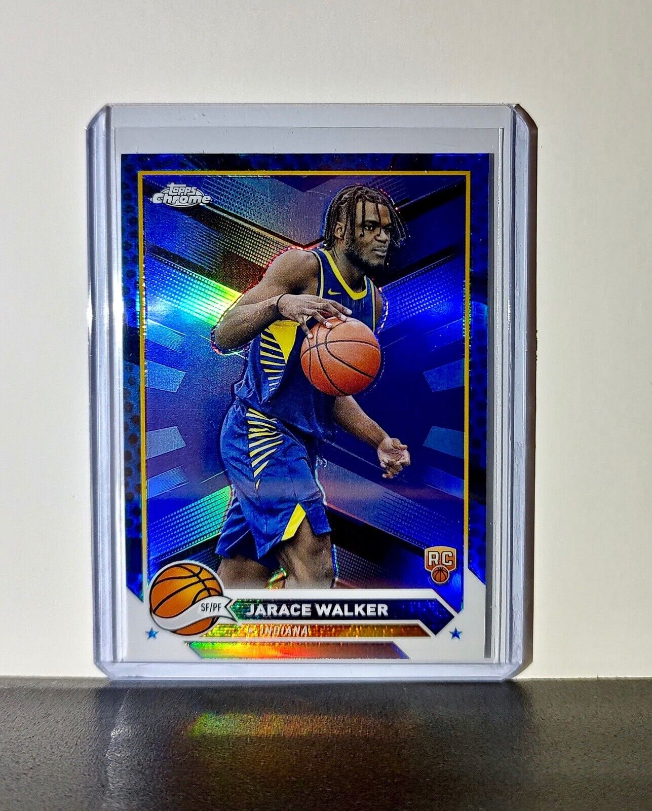 Jarace Walker 2023-24 Topps Chrome NBA #151 Blue Refractor Rookie Card