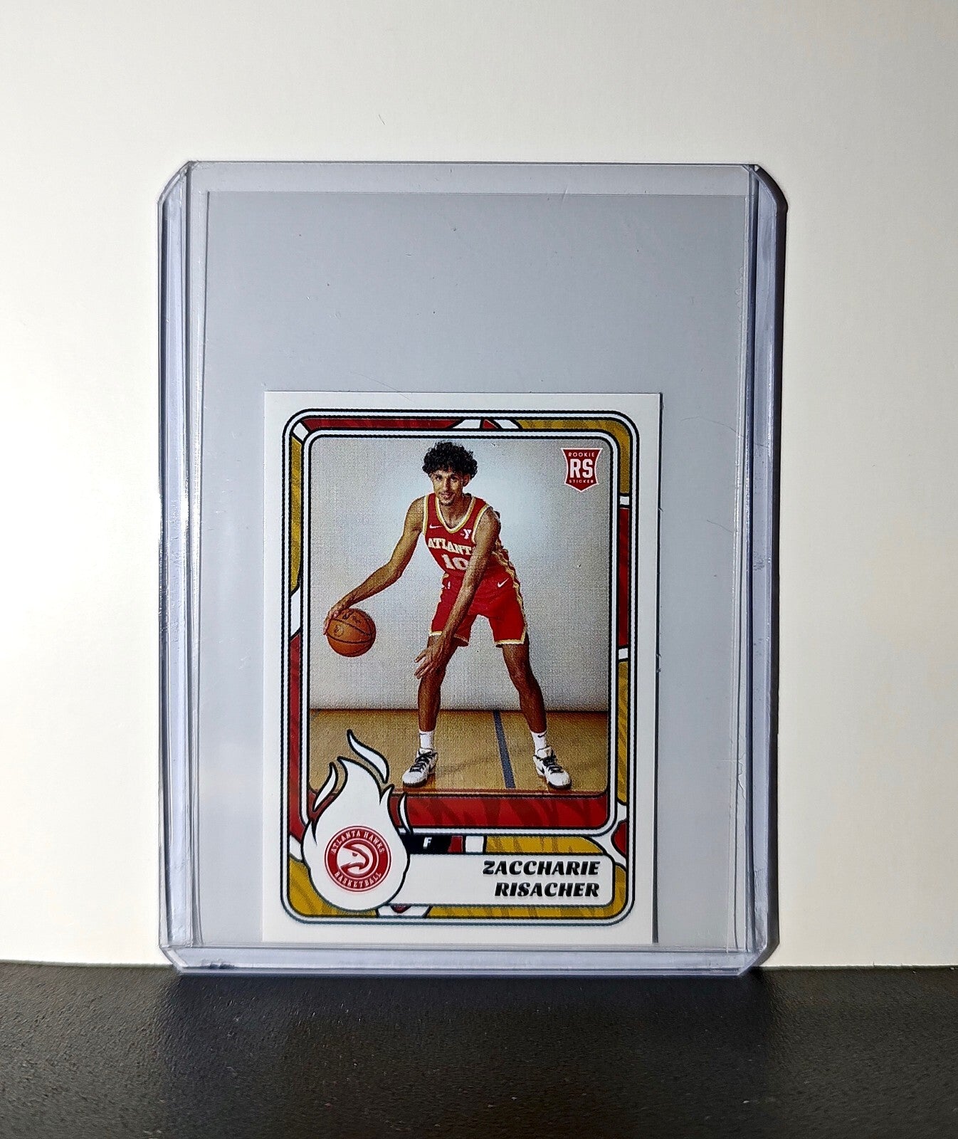 Zaccharie Risacher Rookie 2024-25 Panini NBA #109 Sticker Card Atlanta Hawks