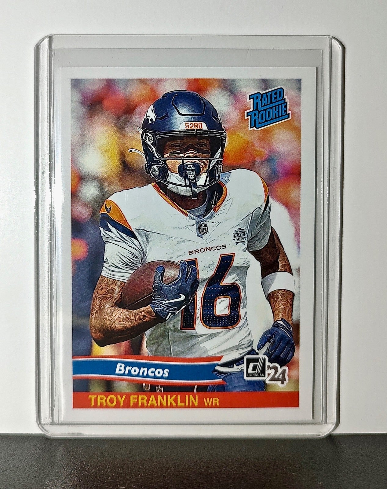 Troy Franklin Rookie 2024 Panini Rated Rookie Retro NFL 29 Card Broncos 1 of 890