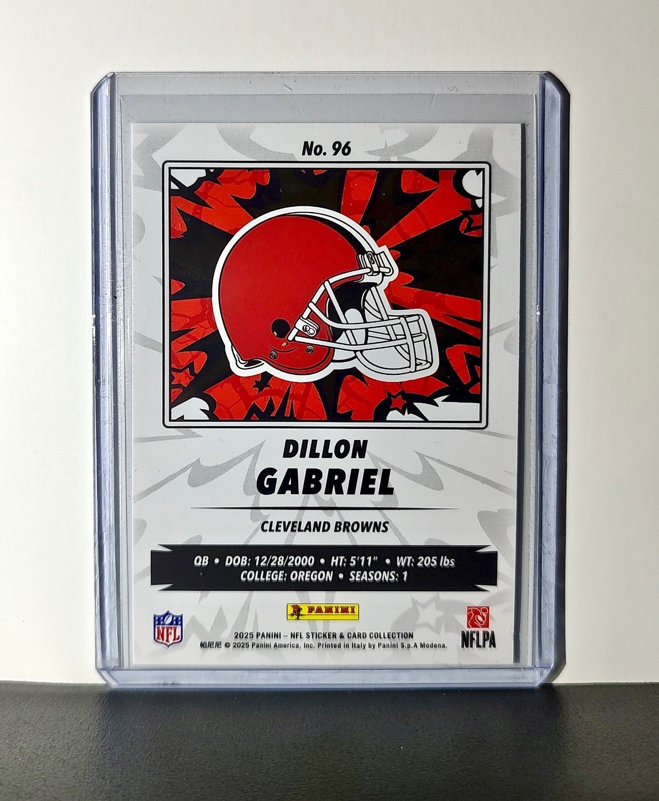 Dillon Gabriel Rookie 2025 Panini NFL #96 Sticker Card Cleveland Browns