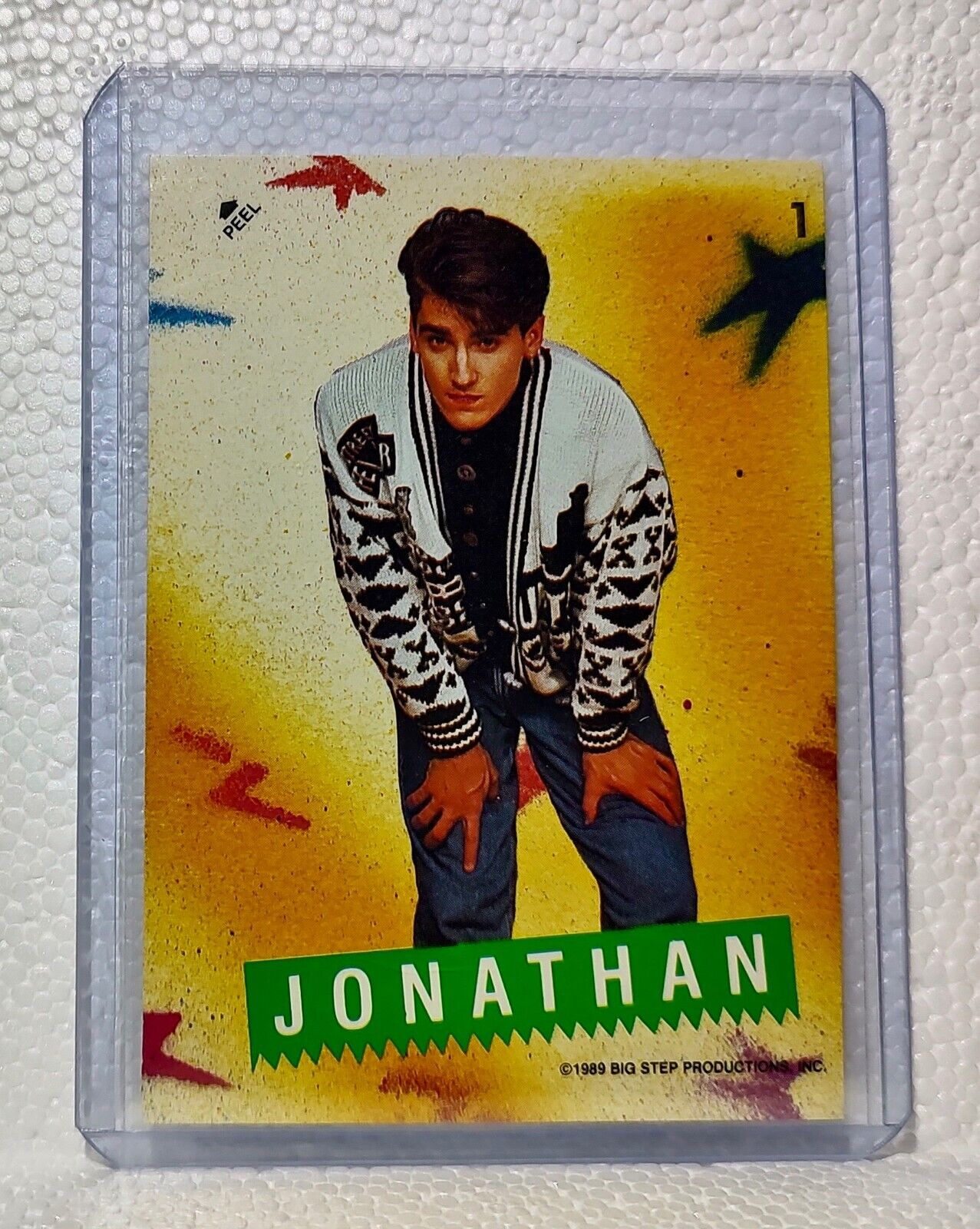 Jonathan 1989 New Kids on the Block #1 Sticker Trading Card