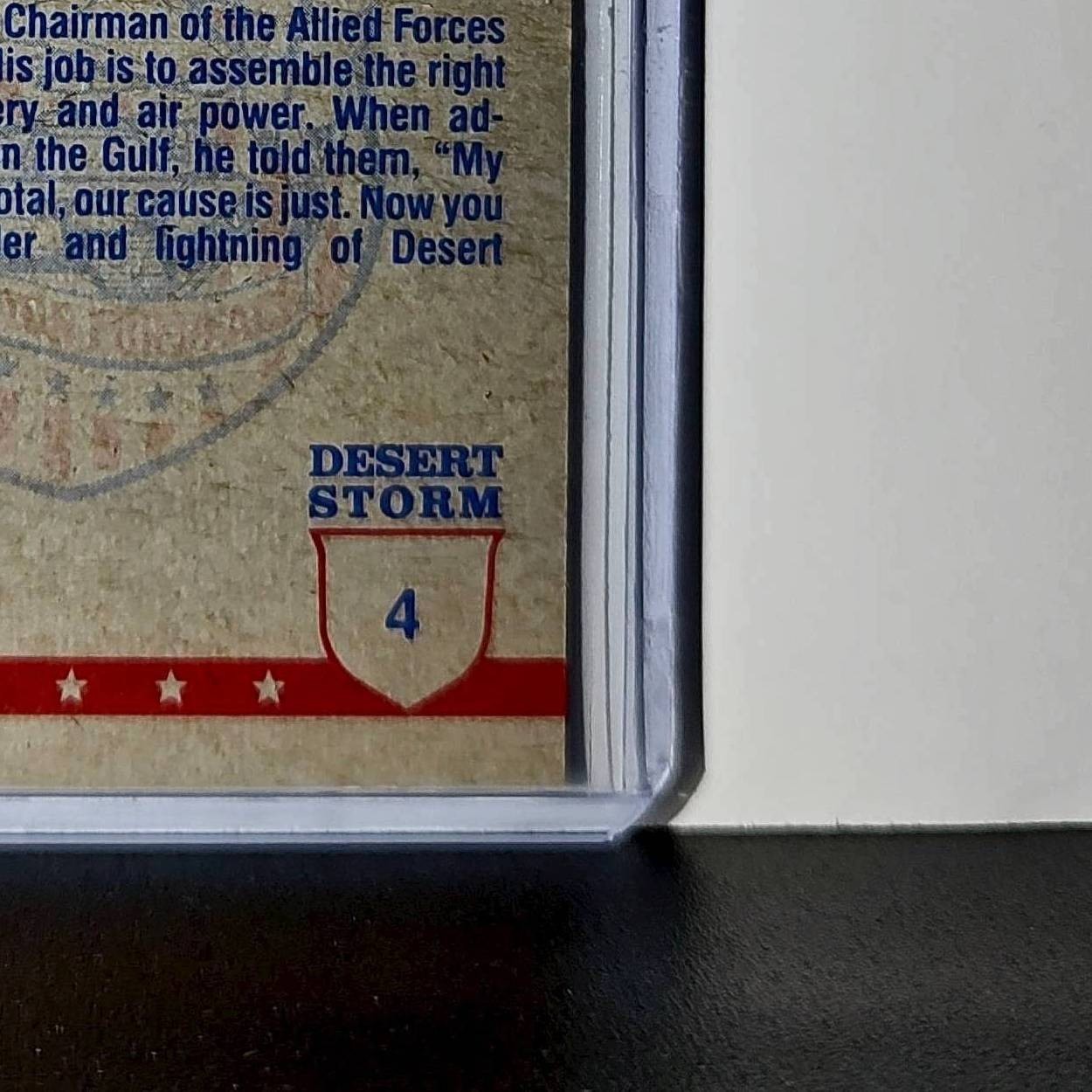 General H. Norman Schwarzkopf 1991 Topps Desert Storm #4 Card