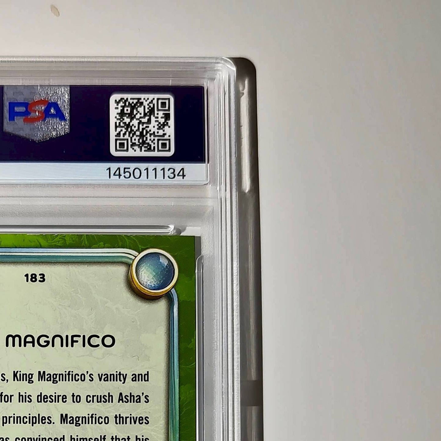 King Magnifico 2025 Topps Disney Wonder #183 Card Wish PSA 8