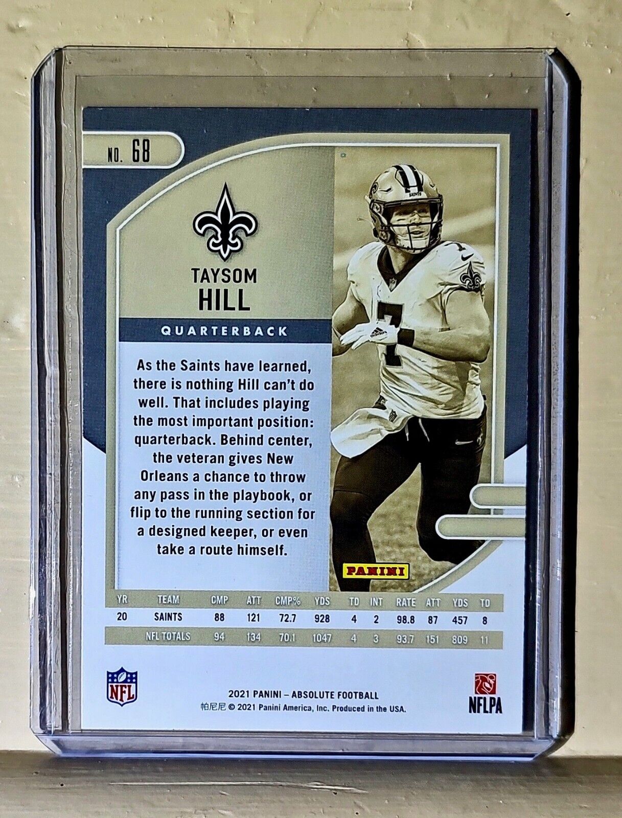 Taysom Hill 2021 Panini NFL Absolute Football #68 Card